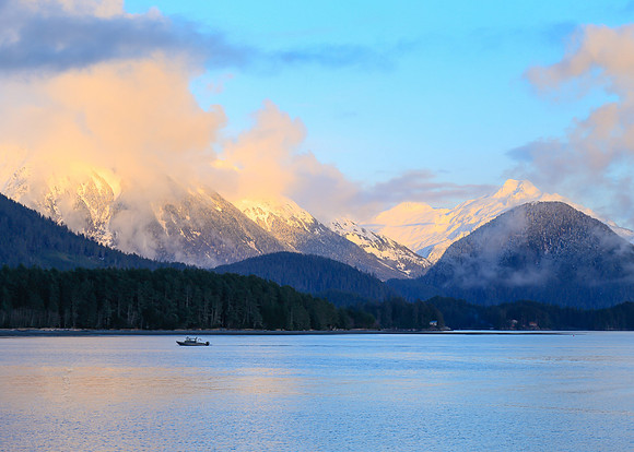 Fishing Boat in Evening Light, Sitka, AK