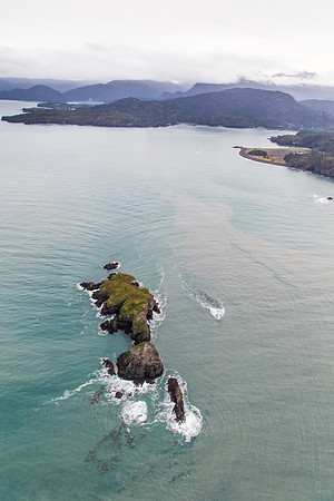 Aerial View of Gull Island, Kachemak Bay, AK