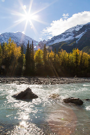 Eagle River with Fall Colors, Eagle River, AK