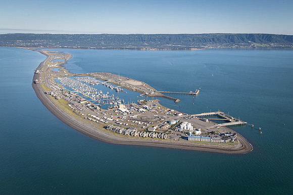 Aerial View of Homer Spit, Homer, AK